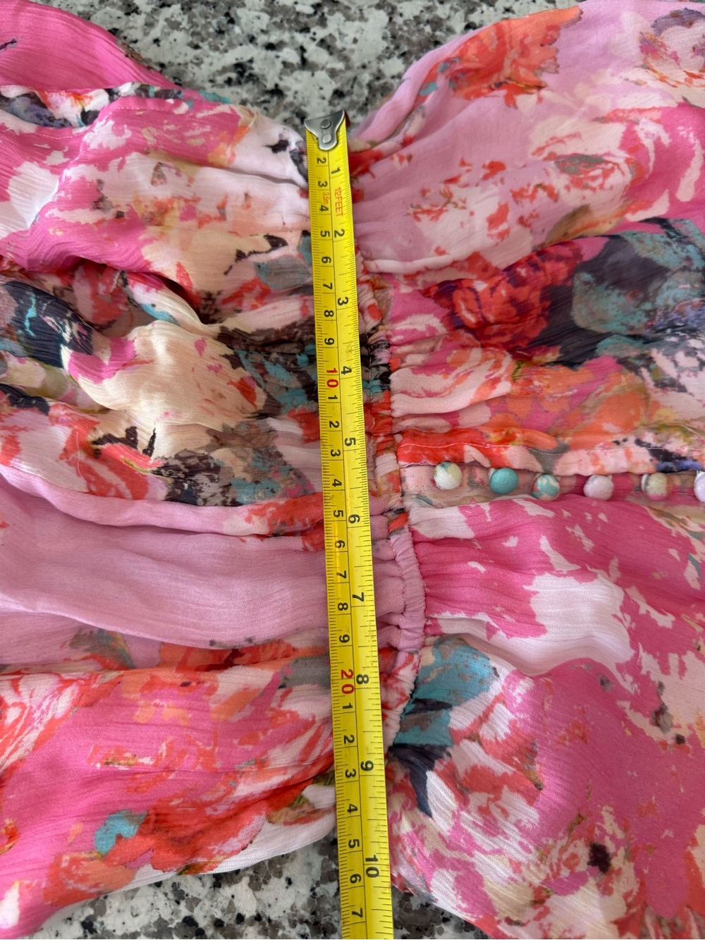 HEMANT & NANDITA x REVOLVE Sage Floral Romper Pink Boho XS Missing Sash $298 - Picture 11 of 12